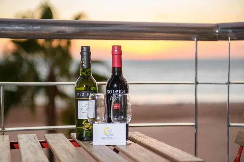 Preciado Apartamento Con Vistas Frontales Al Mar Cadiz Bagian luar foto